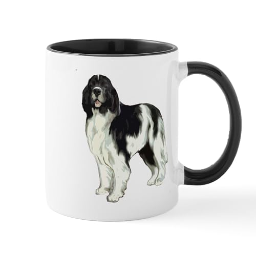 White/Black Inside - Standing Landseer Newfoundland Mug