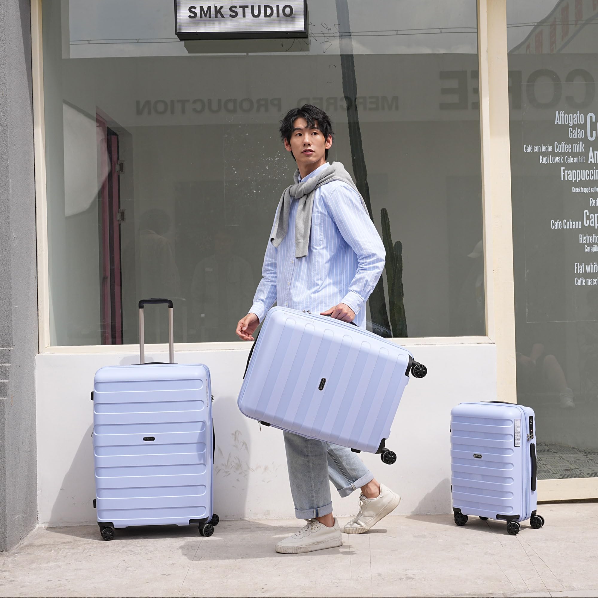Expandable 2-Piece Luggage Set with Spinner Wheels & TSA Lock - 20