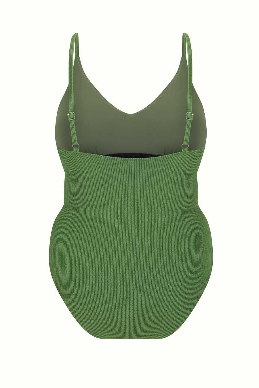 Coolum Core Support One Piece Swimsuit - Khaki Textured Bathing Suit for Women | Beach, Pool & Vacation Wear