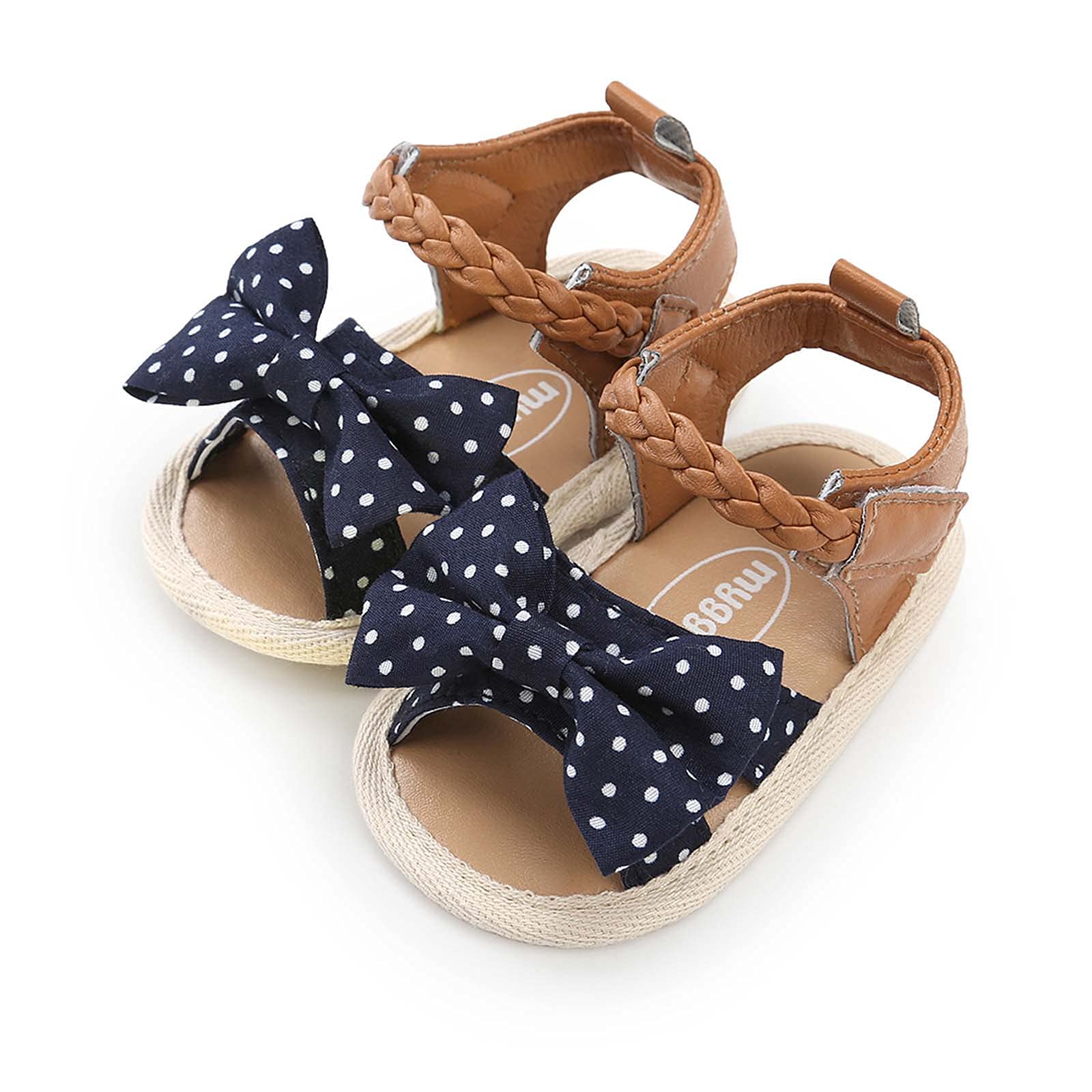 Non-Slip Baby Girl Sandals - Soft Bow Flat Shoes for Walking & Play