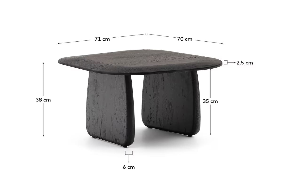 Como Pritta Side Table - Modern Wooden End Table with Storage Shelf for Living Room, Bedroom & Office - Stylish & Functional Small Accent Table for Home Decor