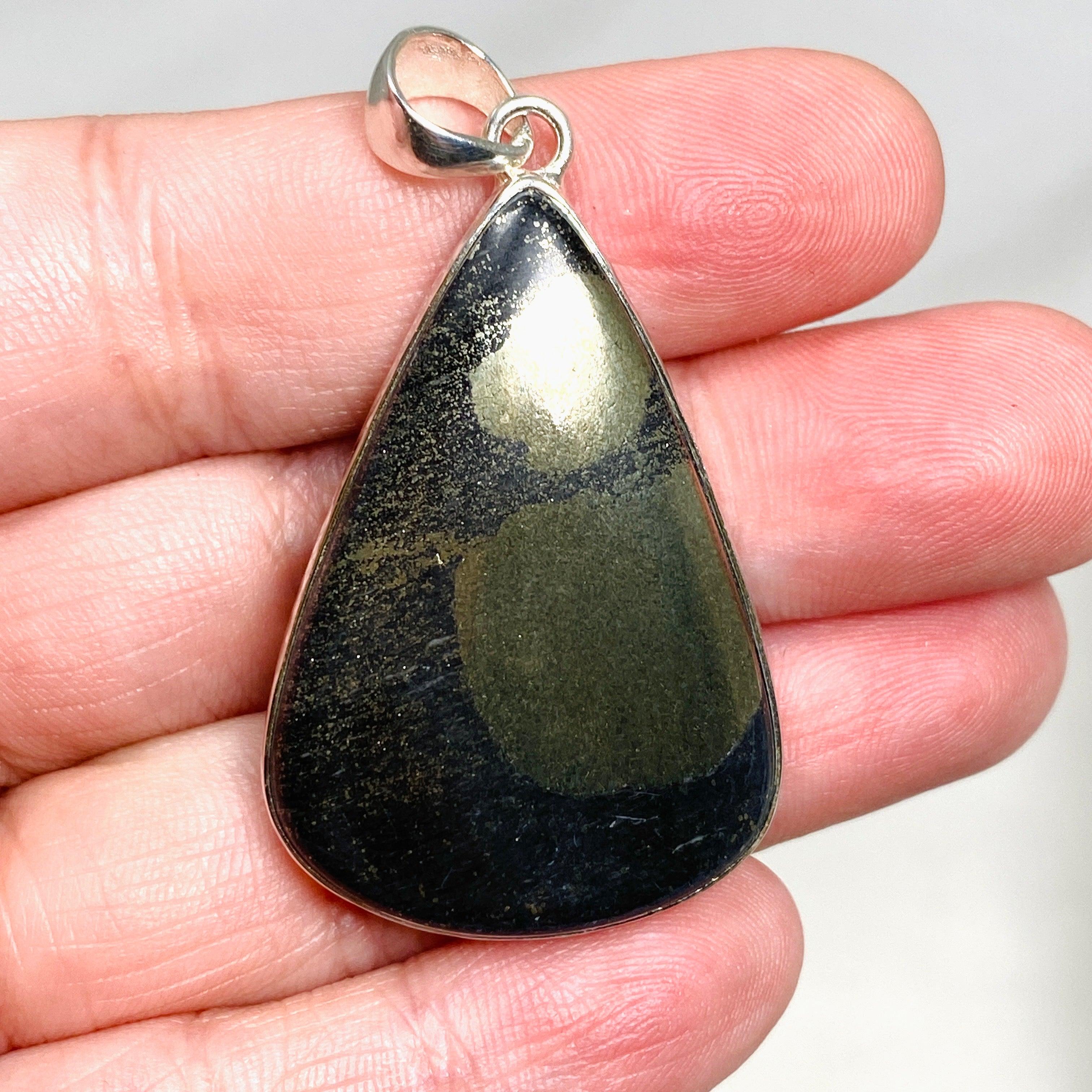 Healer's Gold Teardrop Pendant Necklace KPGJ4377 - Spiritual Jewelry for Meditation, Energy Healing & Chakra Balancing