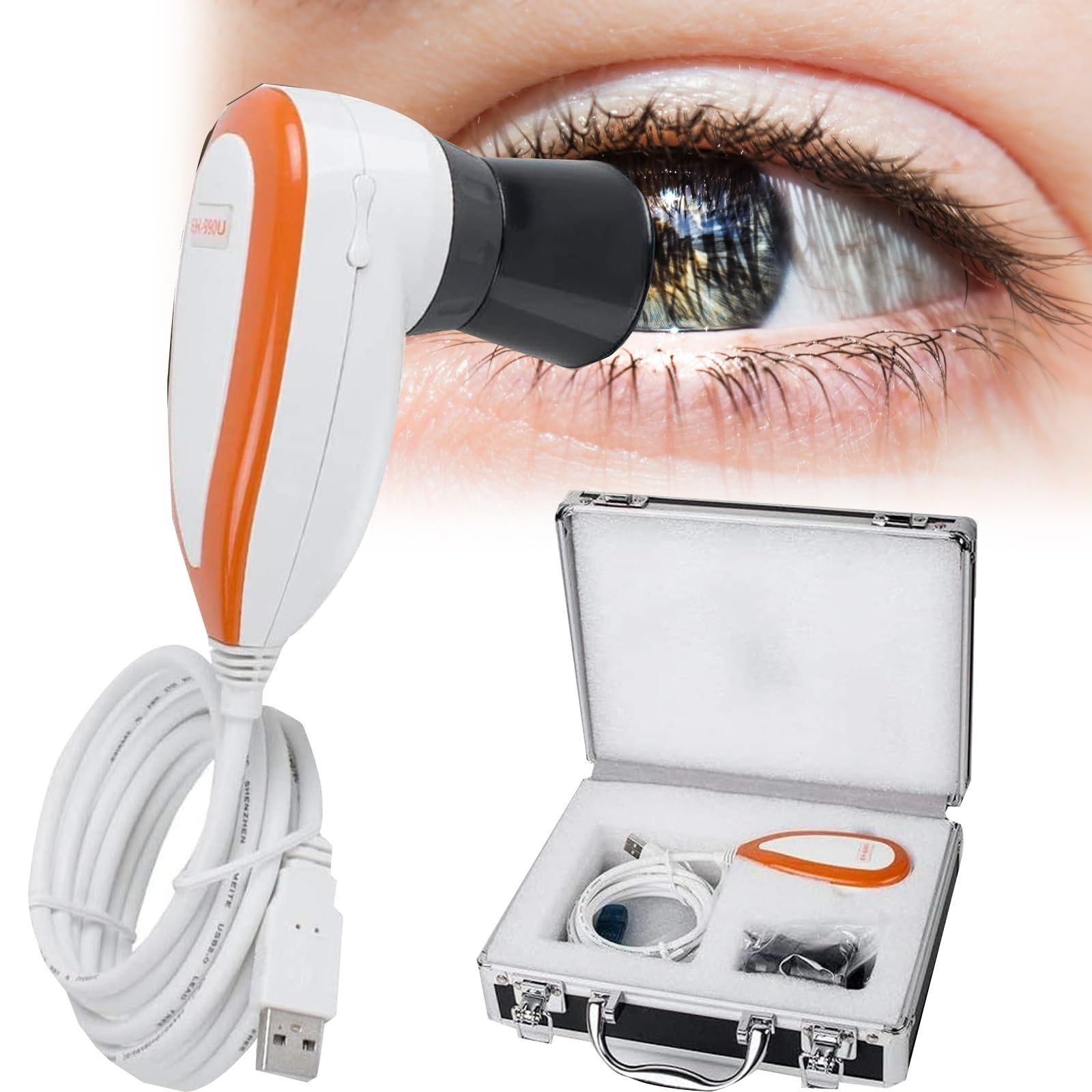 5.0MP Iridology Camera for Eye Analysis - 2560x1920 HD Resolution, 30x Magnification Lens - Professional Diagnostic Tool for Optometrists & Eye Care Specialists - Perfect for Eye Health Screening & Iridology Diagnosis in Clinics