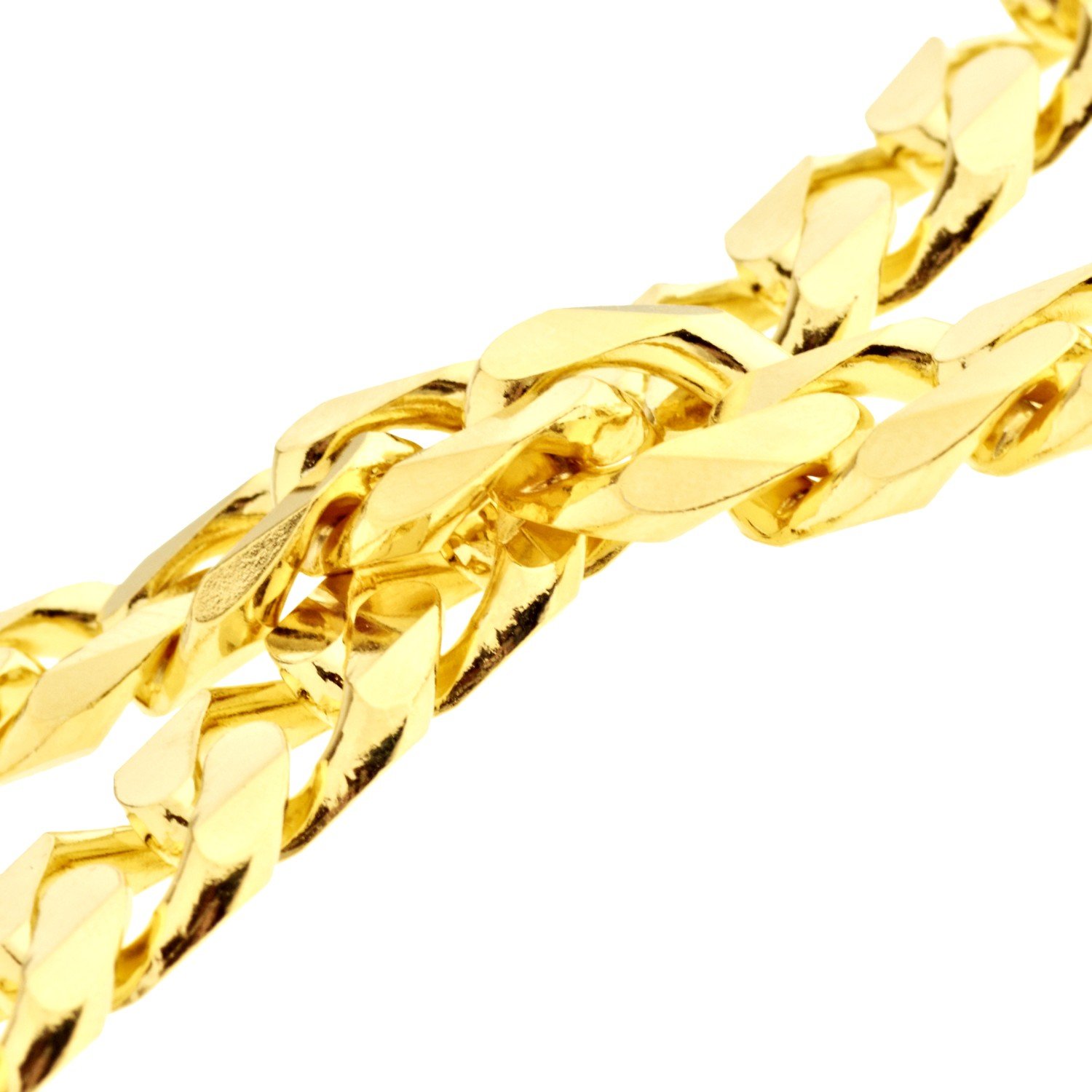 925 Sterling Silver Bling Chain - 11mm Gold Plated Curb Link Necklace for Men & Women | Trendy Hip Hop Jewelry Gift for Birthday, Party & Everyday Wear