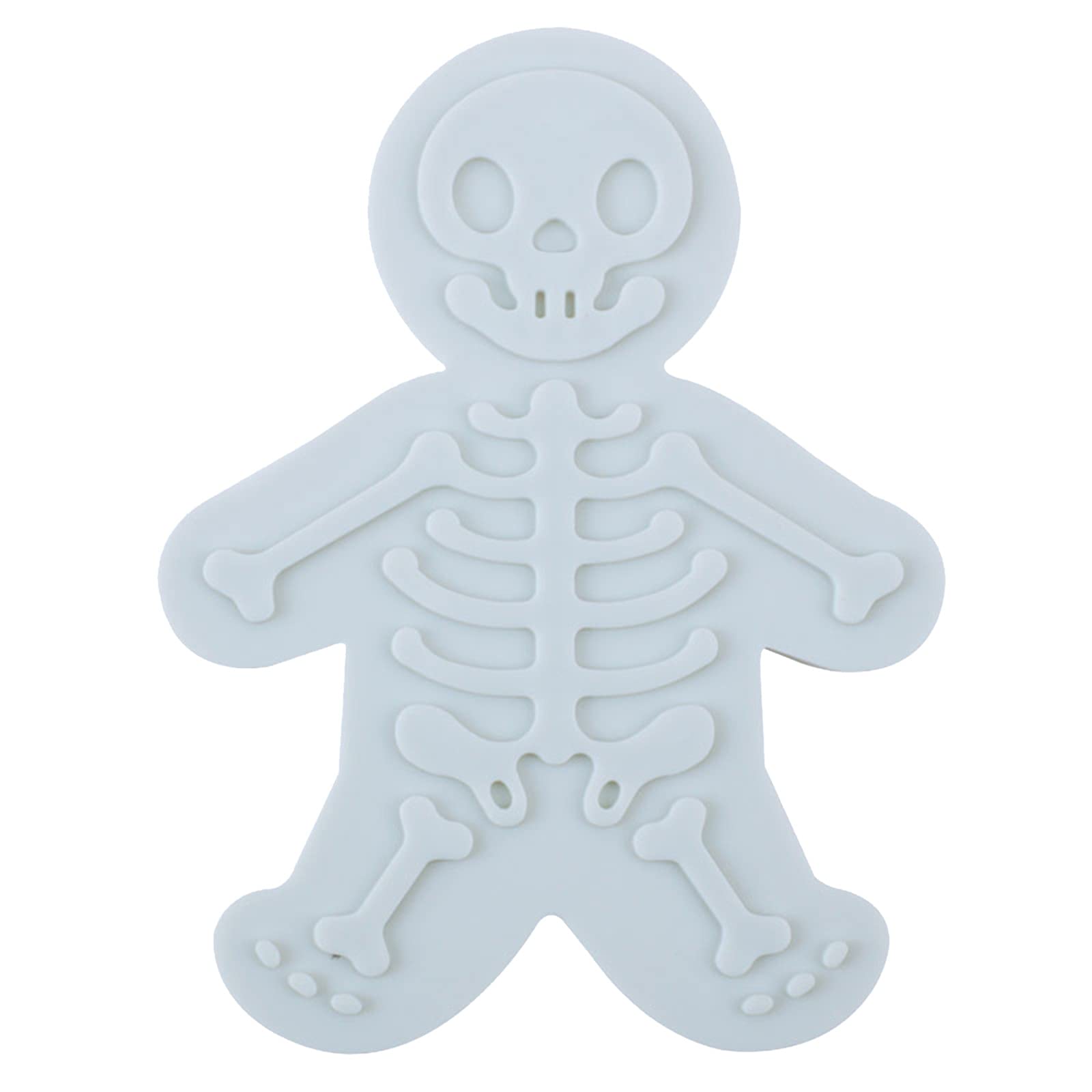3D Skeleton Cookie Mold - Halloween Plastic Fondant Cake Mould for Baking, DIY Cookie Making Supplies for Kids - Perfect for Halloween Parties, Birthday Cakes & Holiday Desserts