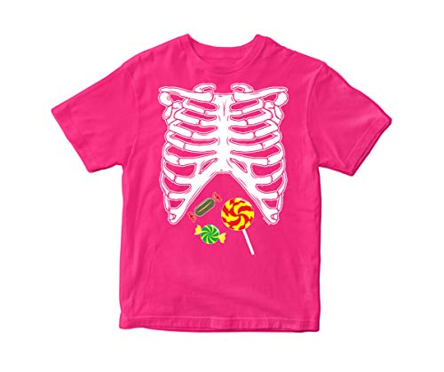 Kids Tee - Skeleton Costumes Candy - Pink