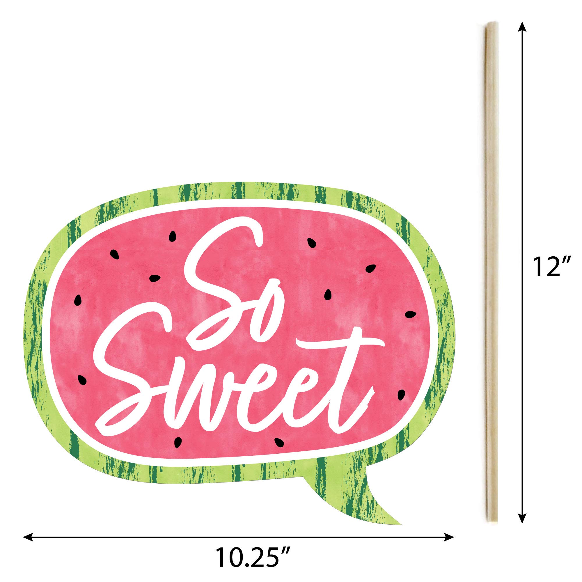Sweet Watermelon Fruit Party Photo Booth Props Kit - 20 Count Fun Summer Party Decorations for Birthdays, Baby Showers & Pool Parties