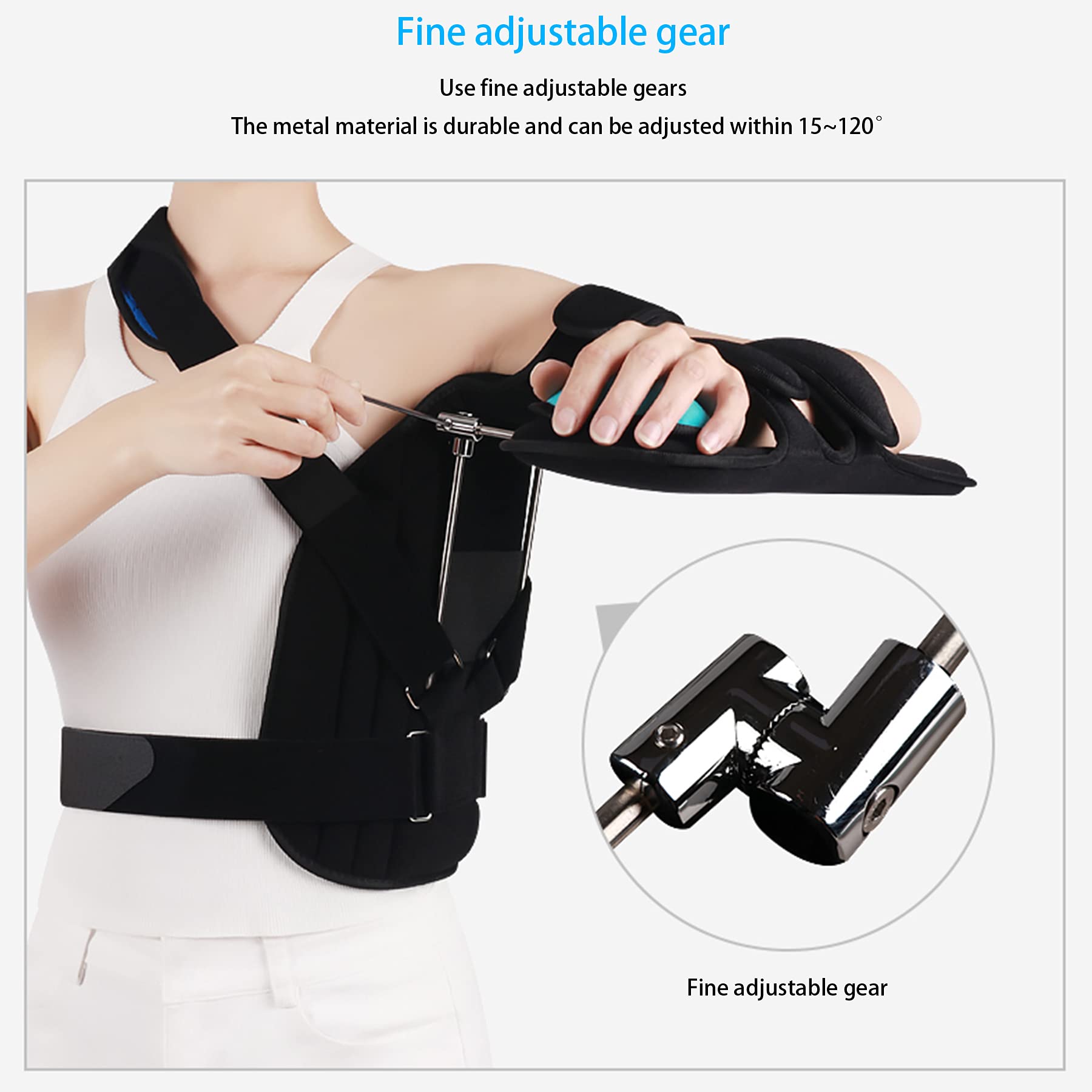 Post-Op Shoulder Abduction Sling - Adjustable Arm Immobilizer for Shoulder Injuries, Fractures, Dislocations & Surgery Recovery - Comfortable Support for Broken Bones & Subluxation - Ideal for Daily Use & Physical Therapy