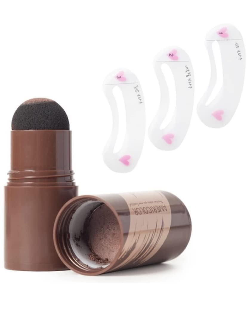 Glowhouse Hair Line Root Touch Up & Eyebrow Powder Stick - 3.5g Brown | Quick Root Concealer & Brow Filler for Gray Coverage & Natural-Looking Brows | Perfect for Daily Use, Travel & On-The-Go Touch Ups