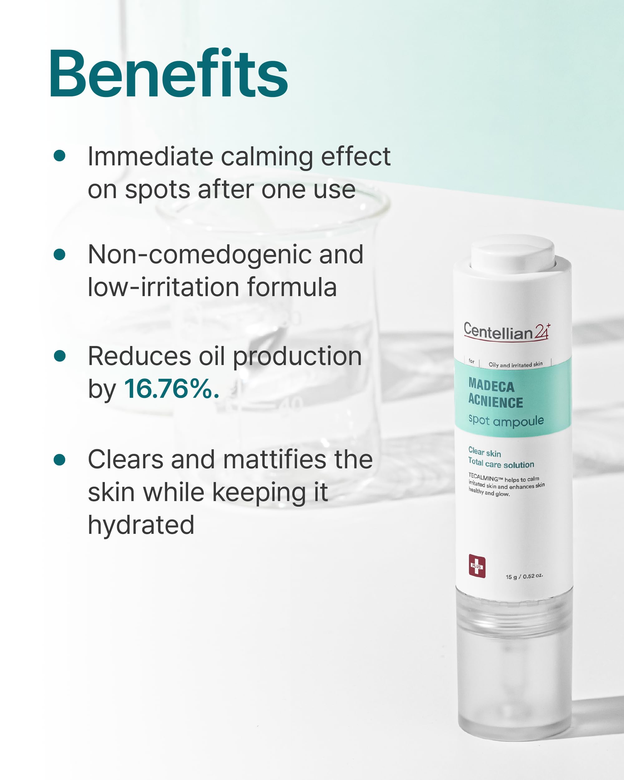 Centellian 24 Acnience Spot Ampoule & Cream - Korean Skincare for Oily Sensitive Skin - Hydrating Spot Treatment for Acne & Blemishes