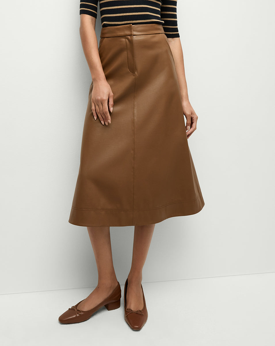 Stylish Louise Vegan Leather Skirt for Women | Eco-Friendly Faux Leather Pencil Skirt | Perfect for Office, Party & Casual Outfits