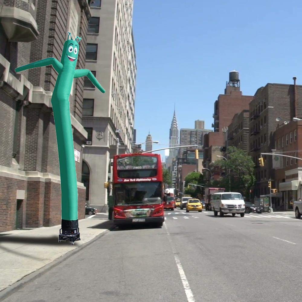 20ft Inflatable Tube Man Air Dancer - Dark Green Waving Advertising Display with 1HP 2-Speed Blower - Perfect for Car Dealerships, Grand Openings & Outdoor Promotions