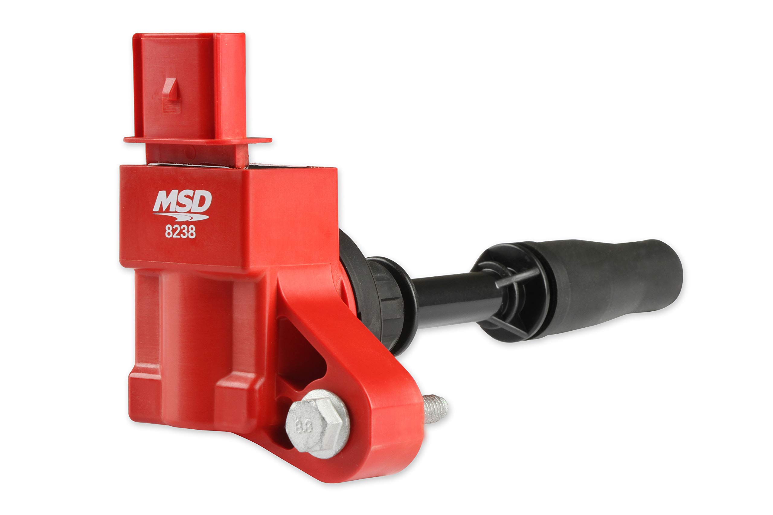 MSD 8238 High Performance Ignition Coil - Red - Compatible with Ford, Chevy, Dodge - Perfect for Engine Upgrades & Racing Applications