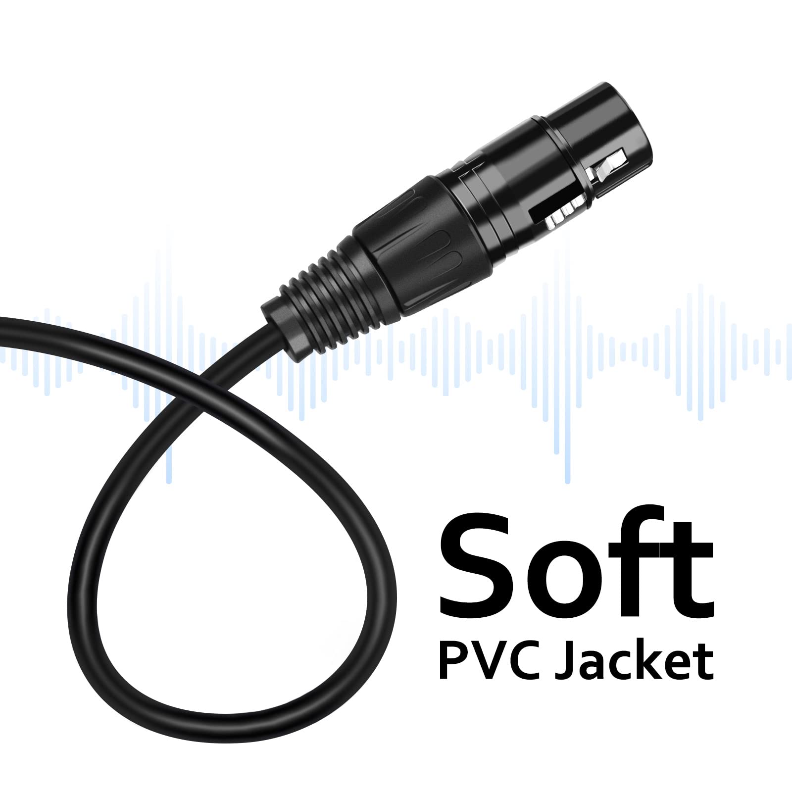 Neewer XLR Splitter Cable - Male to 2 Female XLR Mic Combiner Y Cord, 3-Pin Balanced Microphone Splitter (1.6 Feet) - Perfect for Podcasting, Live Streaming & Studio Recording