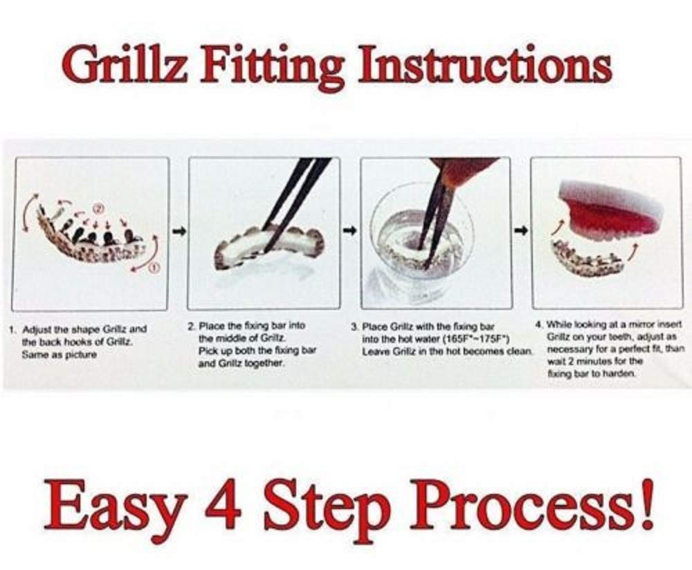 14K White & Gold Iced Out Grillz Set - Top & Bottom Hip Hop Teeth Jewelry for Men & Women | Perfect for Rappers, Performances & Streetwear Fashion