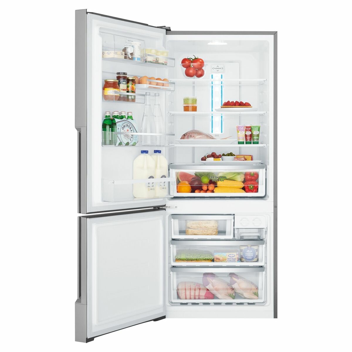 Westinghouse 453L Bottom Mount Frost Free Refrigerator WBE4500SC - Energy Efficient Stainless Steel Fridge for Modern Kitchen & Home Use