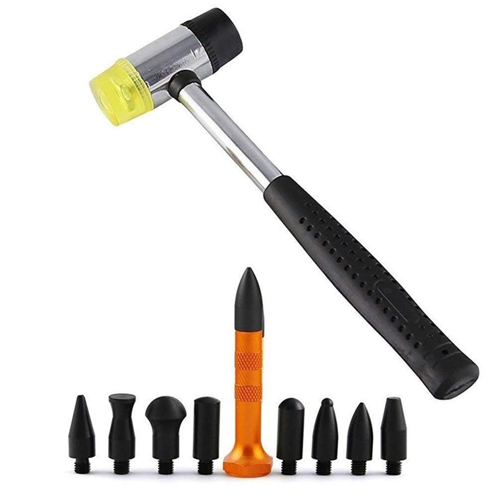 GS 10pcs Paintless Dent Repair Kit - Car & Refrigerator Dent Removal Tools for Hail Damage