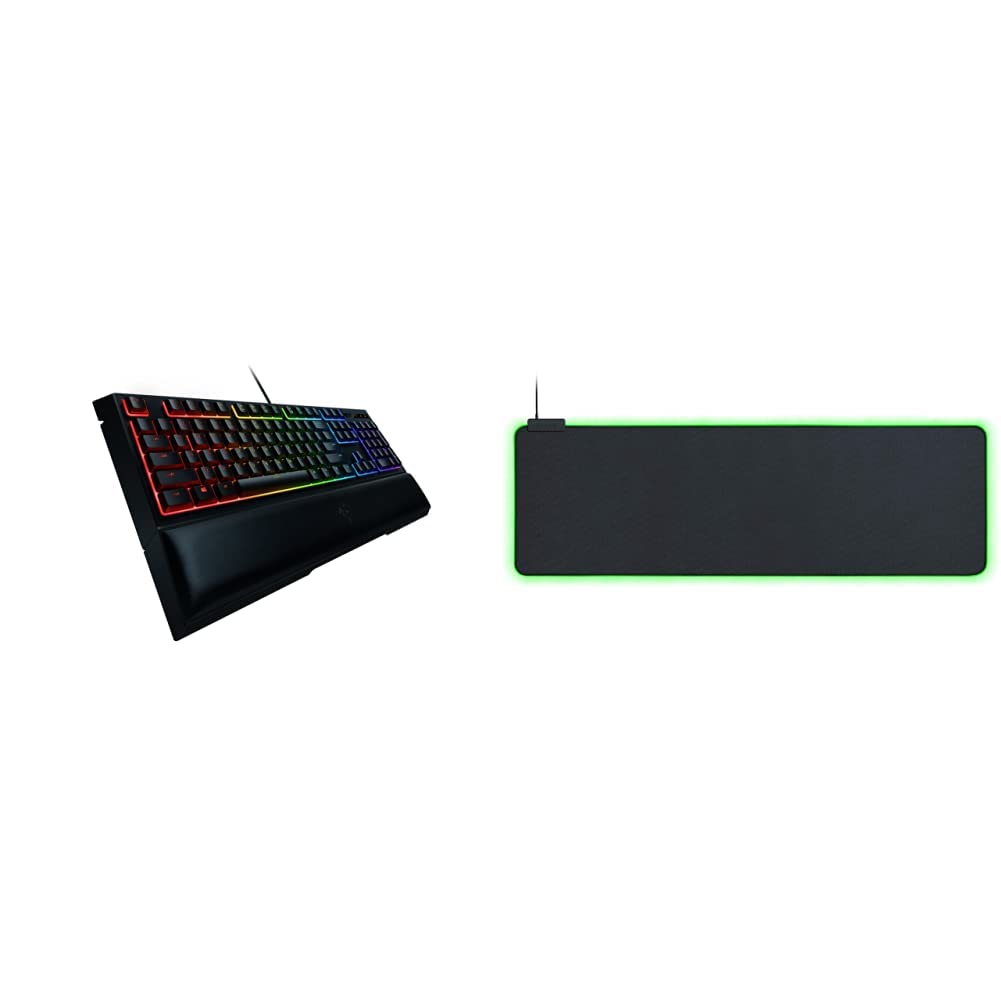 Razer Ornata Chroma Mechanical Gaming Keyboard & Goliathus Extended RGB Mouse Pad Bundle - Perfect for PC Gaming, Esports & Streaming Setup