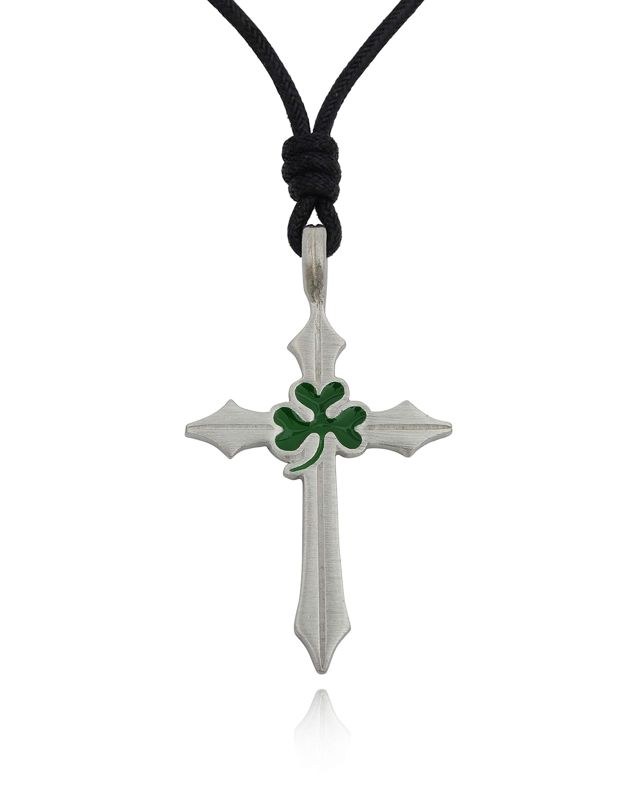 Celtic Cross Silver Charm Necklace - Irish Jewelry for Gifts & Fashion