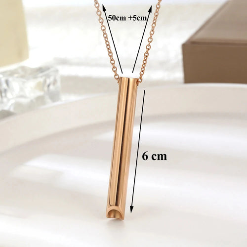 Stainless Steel Anxiety Relief Breathing Necklace for Women - Calming Stress & Anxiety Jewelry - Perfect for Meditation, Yoga, and Daily Wear