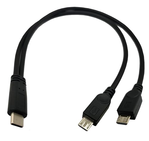 Type C male to 2* micro USB male