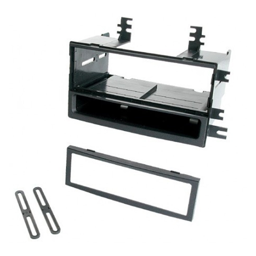 2005-2011 Kia Hyundai Single DIN ISO Car Stereo Radio Installation Kit with Pocket - Compatible with Multiple Models - Perfect for Car Audio Upgrades & Custom Installations
