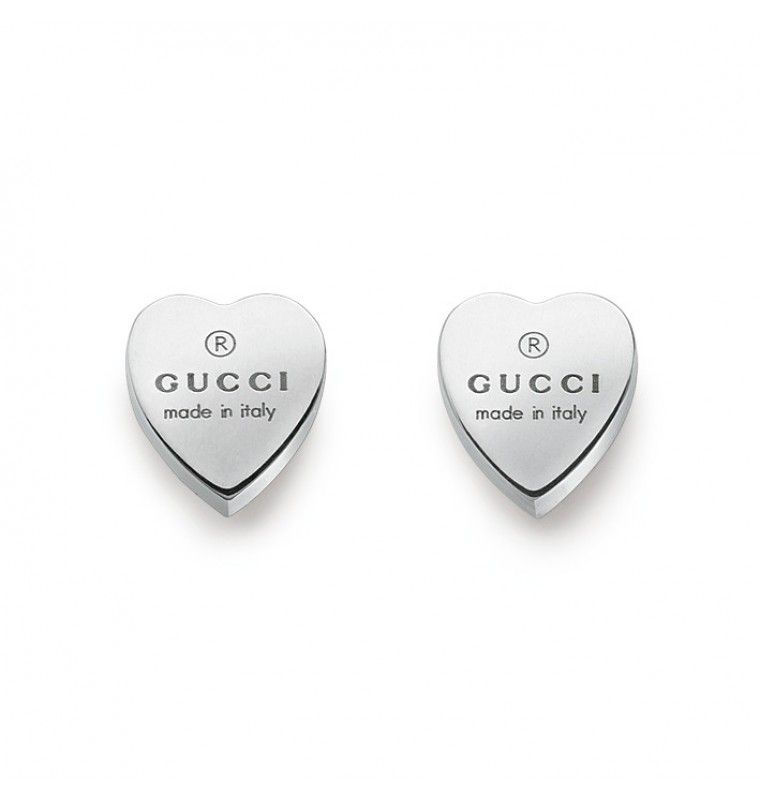 Gucci Heart Stud Earrings for Women - Sterling Silver Y2K Fashion Jewelry Gift for Her (YBD22399000100U) | Perfect for Valentine's Day, Anniversary & Birthday Gifts