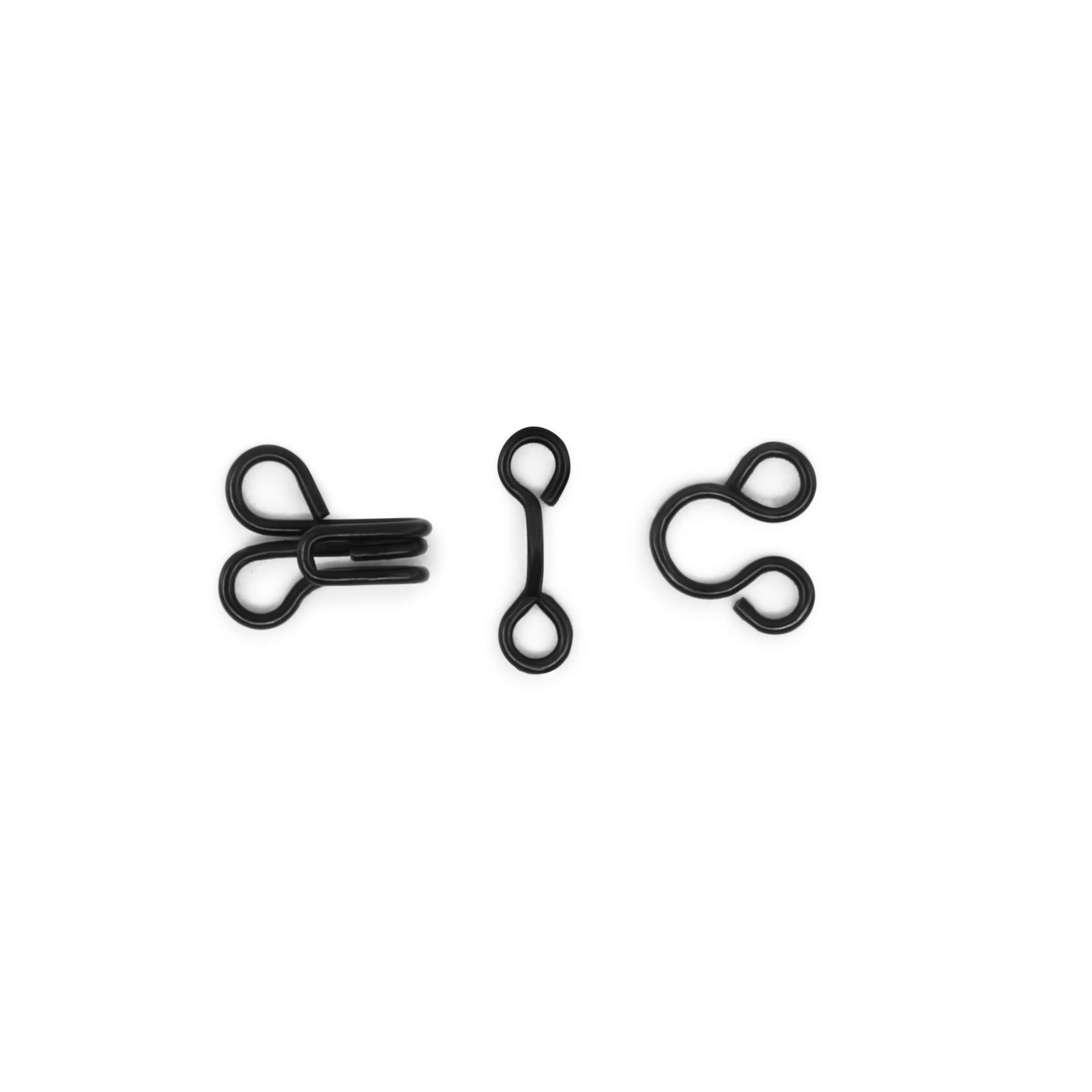 Dritz Hook & Eye Closures - Size 0 (14 Count) - Black Sewing Fasteners for Dresses, Bras & Clothing Repair | Premium Metal Fasteners for DIY Sewing & Tailoring Projects