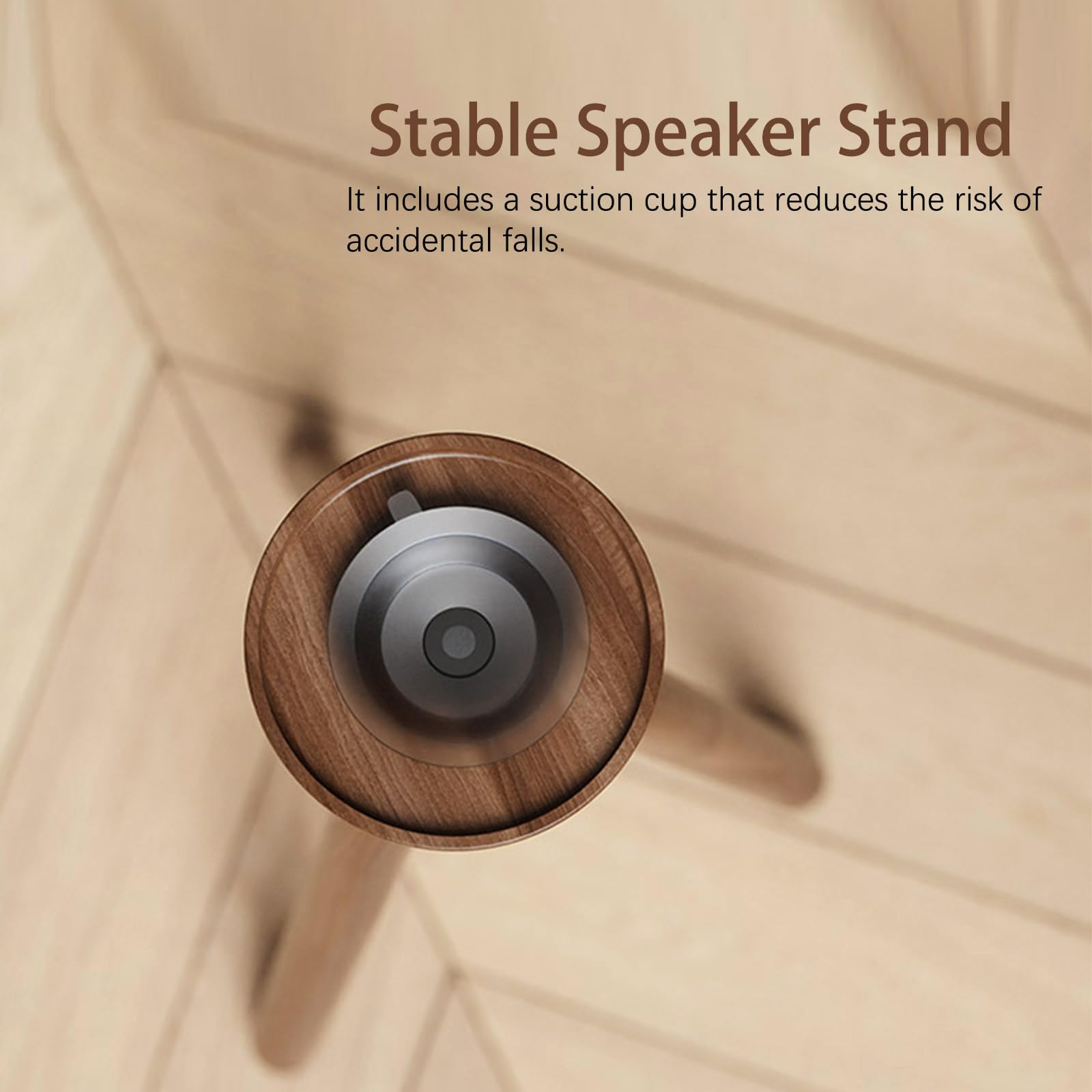 Premium Wooden Speaker Stands for HomePod 2 - Solid Walnut & Beech Tripod Floor Holder | Perfect for Living Room, Home Theater & Music Studio Setup