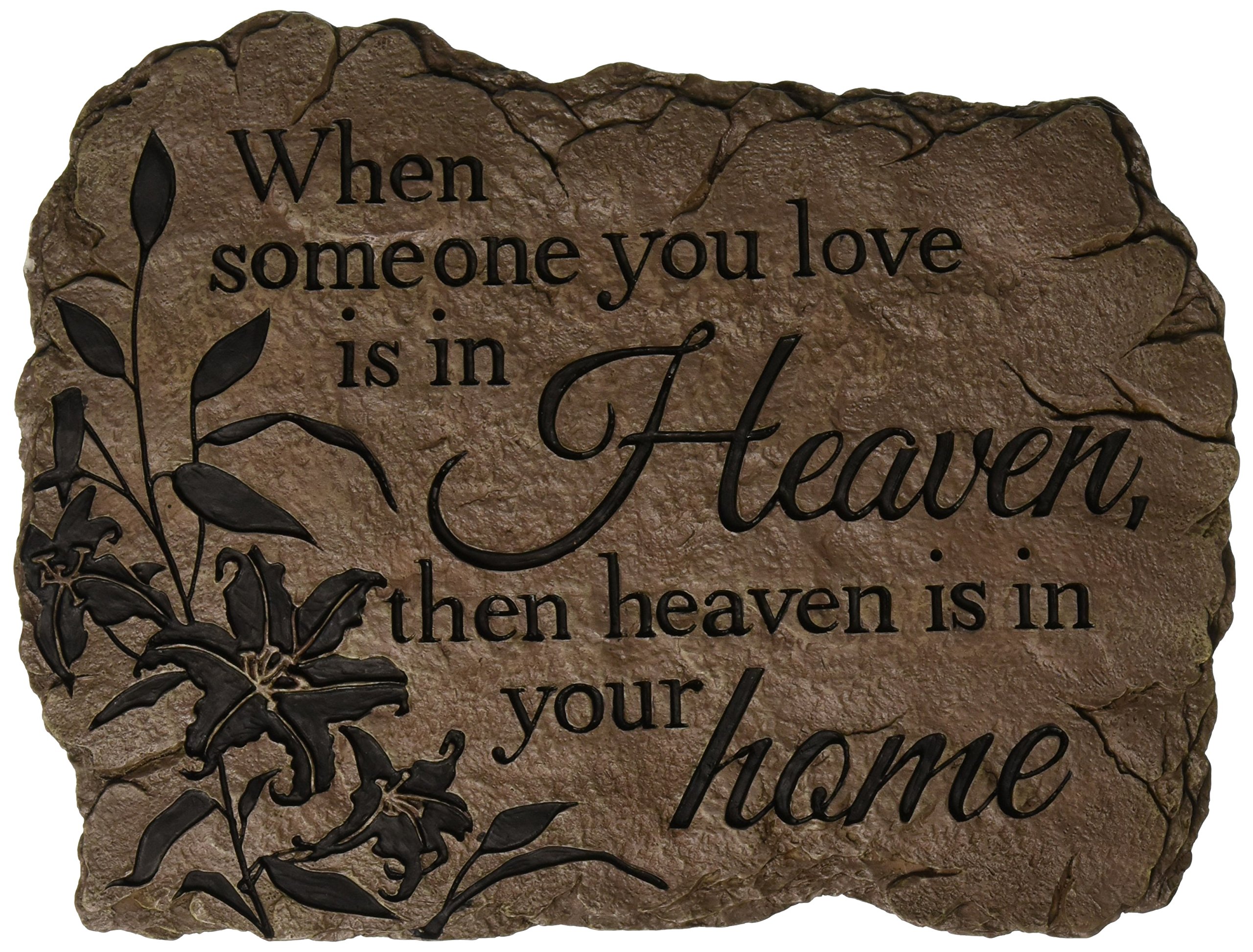 Heaven Home Garden Stone by Carson Home Accents - 10.5 x 8 Inch Outdoor Decorative Rock for Zen Garden, Pathway & Landscape Decor