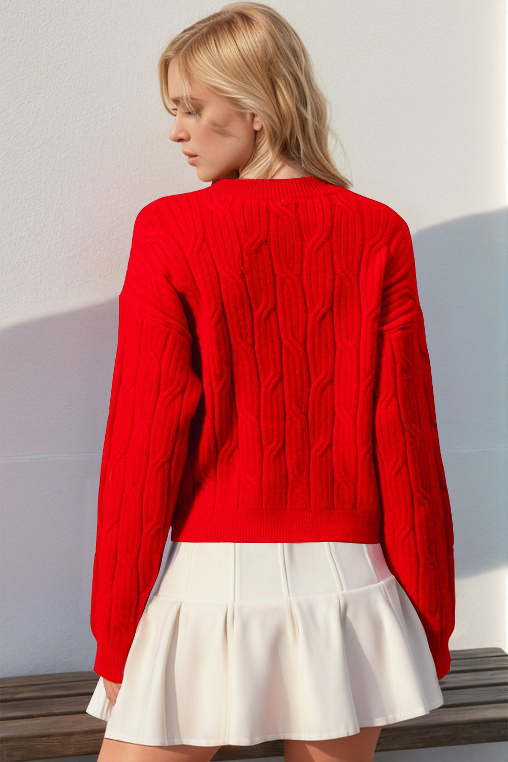 Full Size Cute Holiday Bow Sweater for Women - Festive Christmas Party Outfit & Cozy Winter Fashion