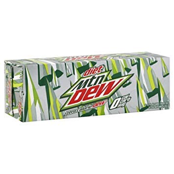 **Mountain Dew Diet Soda - 4 Pack Fridge Pack | Refreshing Low-Calorie Soft Drink for Parties, BBQs & Gaming Sessions**