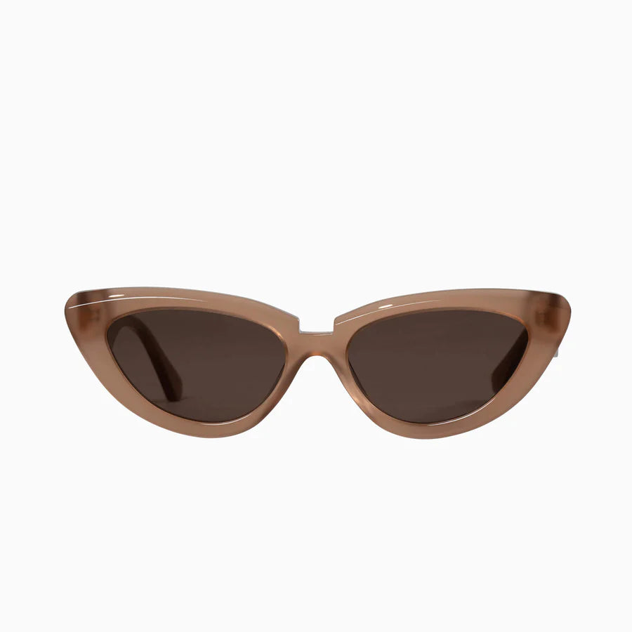 Dayze Stylish Chestnut Sunglasses with Gold Metal Trim & Brown Lenses - Perfect for Outdoor Activities, Beach Vacations, and Fashion Statements