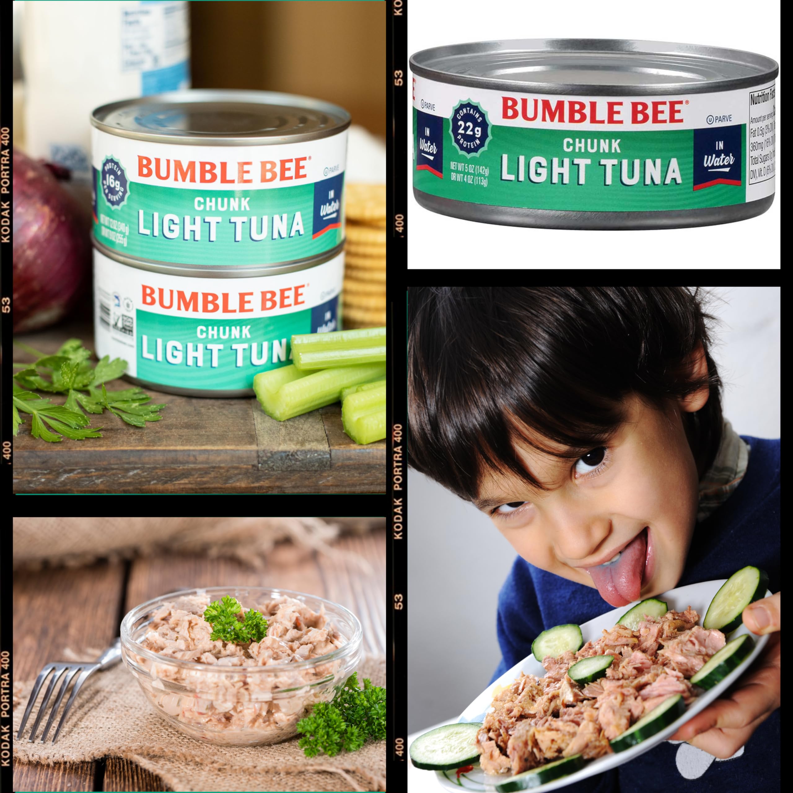 DRINKOLIN Chunk Light Canned Tuna in Water, 5 oz (12-Pack) - High Protein Tuna (22g per Serving) | Non-GMO, Gluten Free, Kosher Certified | Perfect for Tuna Salad, Sandwiches, Pasta & Healthy Meals | Quick Protein Source for Lunch, Camping & Emergency Food Storage
