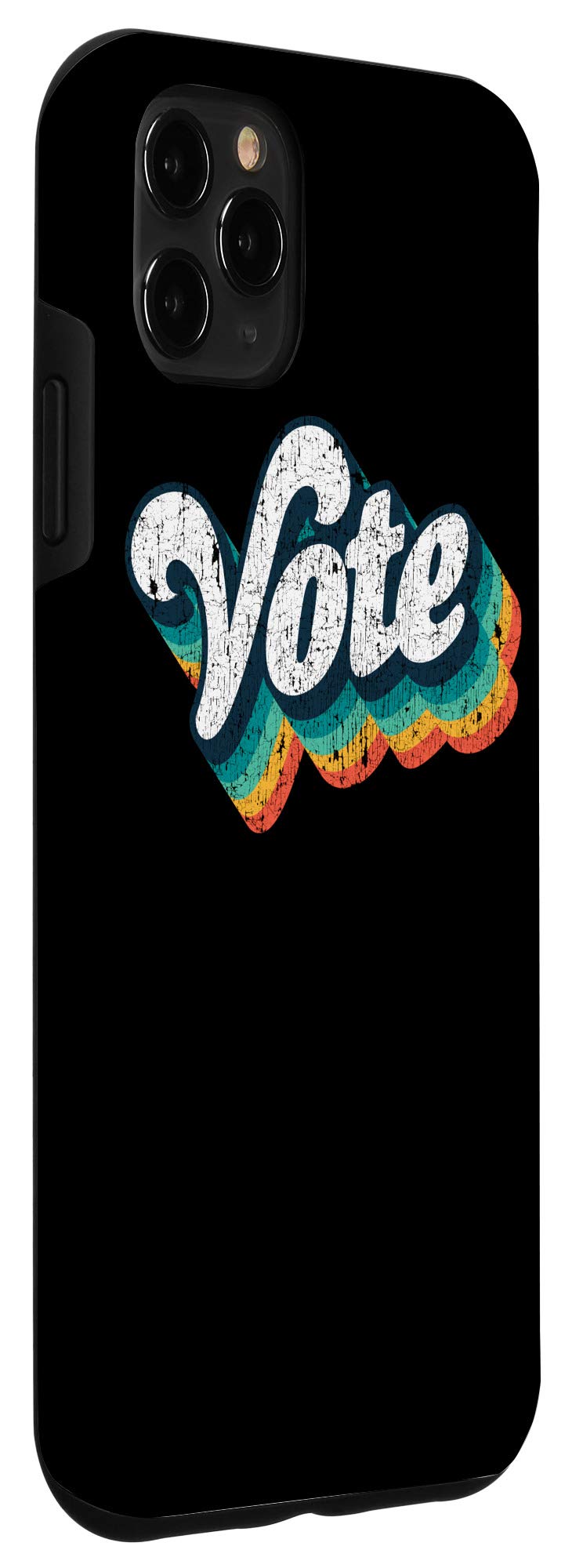 Vintage iPhone 11 Pro Max Case - Retro 1970s Style Voting-Themed Phone Cover | Perfect for Election Season, Political Events & Nostalgic Fashion Accessories