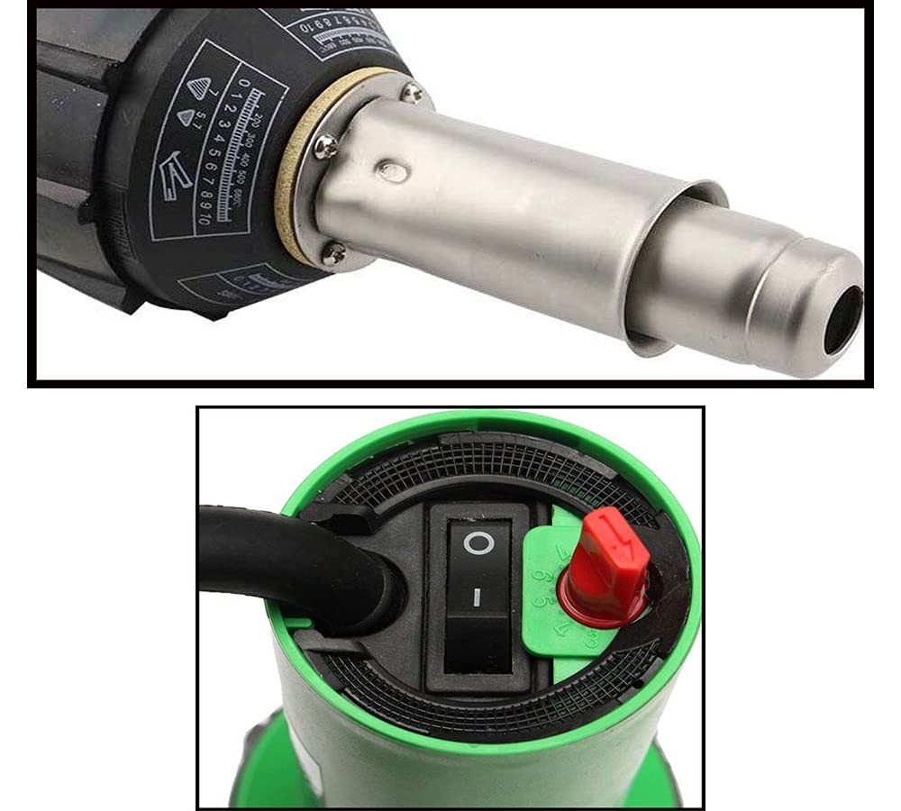 Beyondlife 1600W Hot Air Welder Gun - PVC Vinyl Plastic Welding Tool with Adjustable Temperature for DIY Repairs, Crafts & Automotive Projects