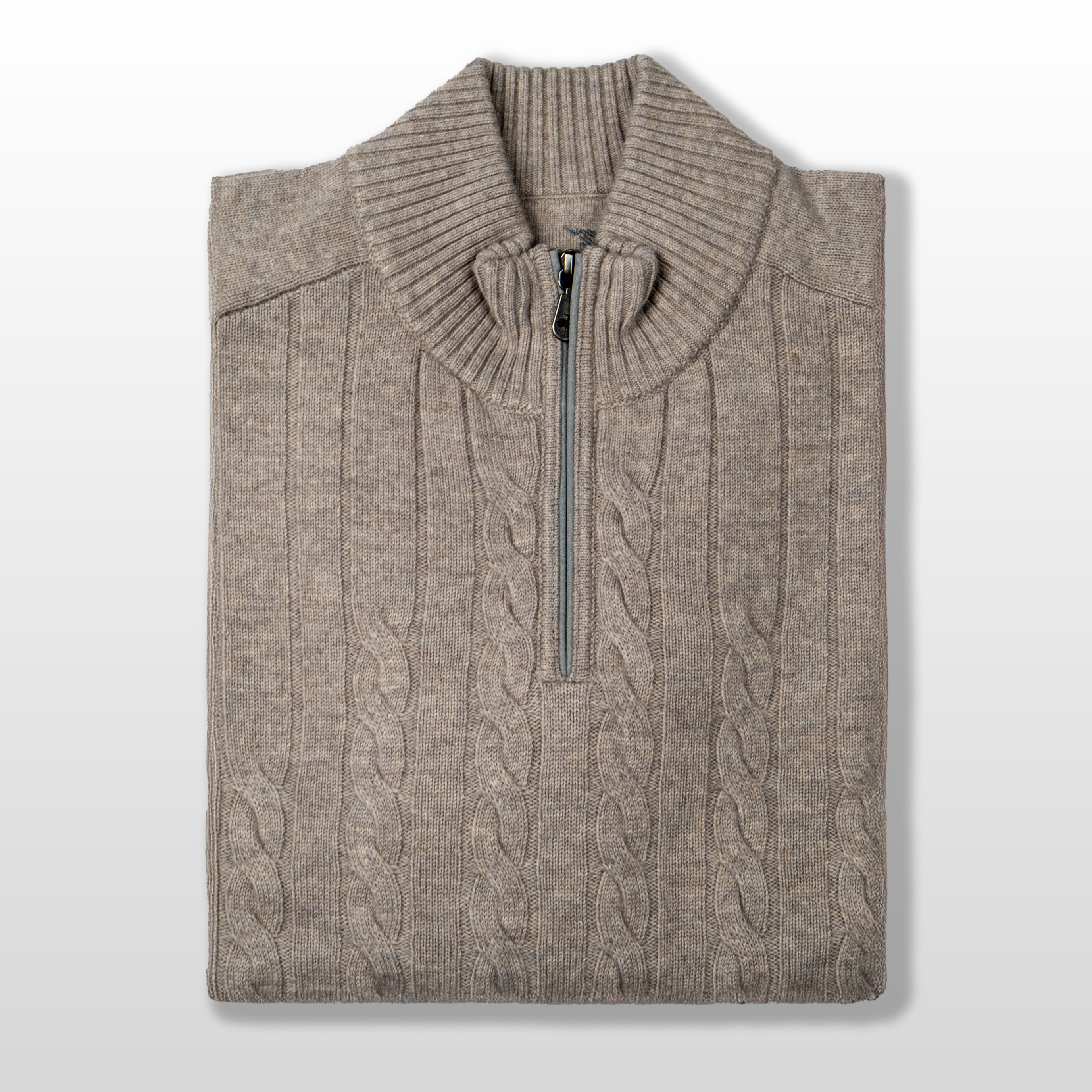 RAFFI Cable Zip Mock Elbow Patch Sweater - Stylish Casual Pullover for Men & Women | Perfect for Fall, Winter & Outdoor Activities