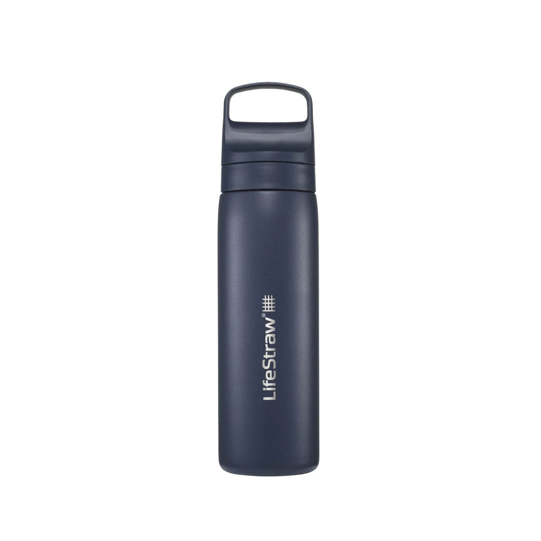 LifeStraw Vacuum Insulated Stainless Steel Water Bottle with Built-in Filter - 18oz (530ml) for Hiking, Camping & Outdoor Adventures