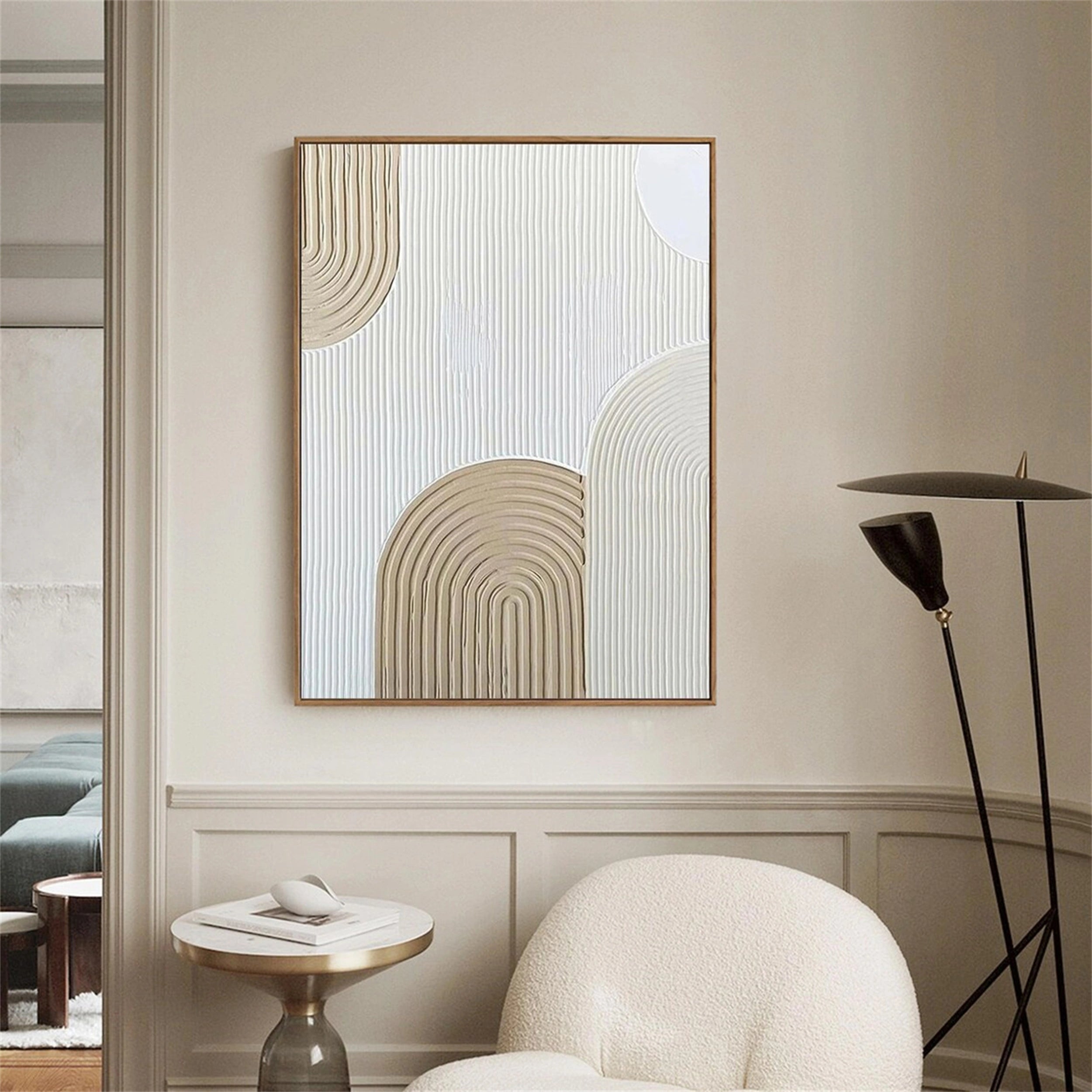 Beige & Brown Abstract Wall Art Print #BB081 - Modern Home Decor for Living Room, Bedroom & Office