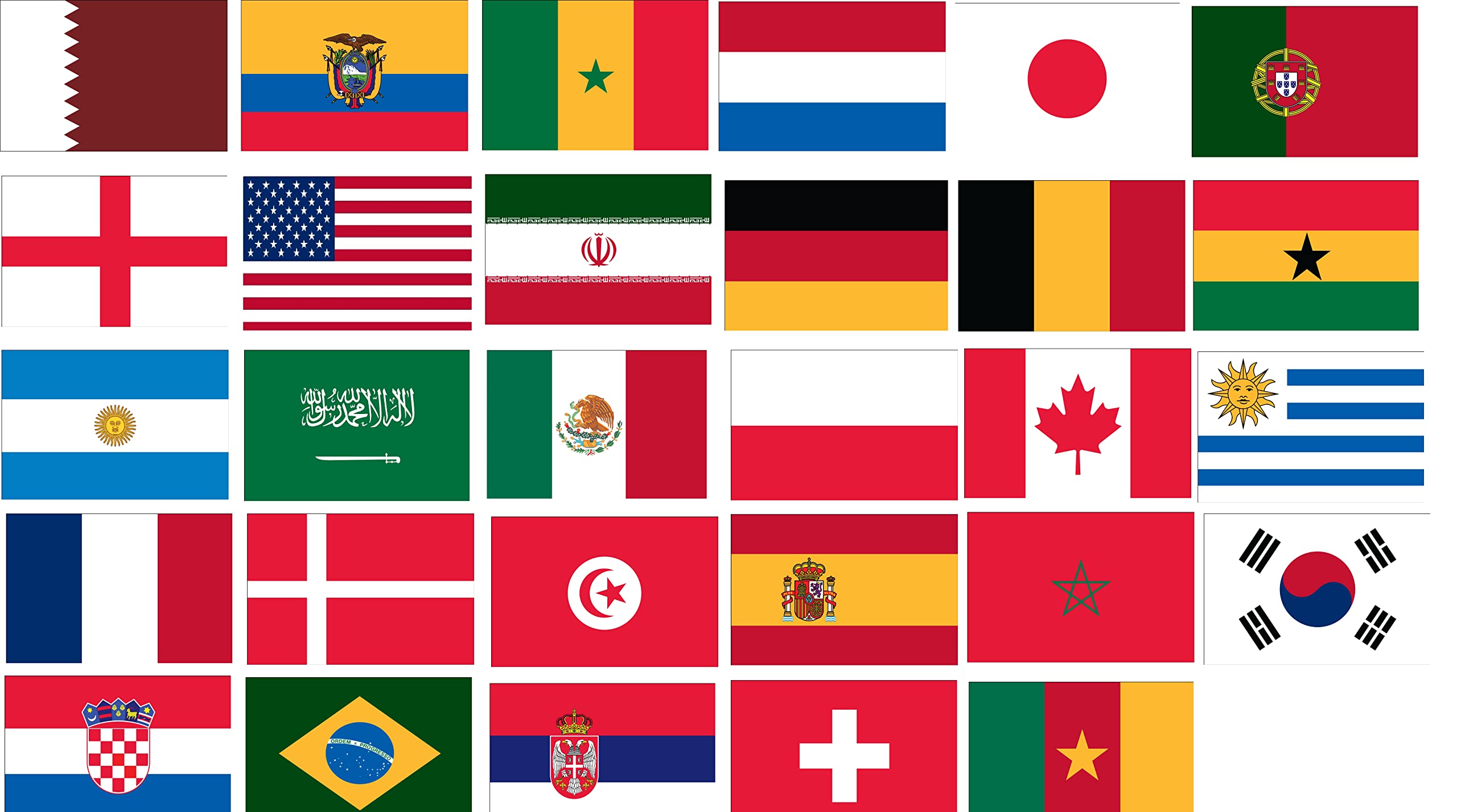 2023 Women's World Cup Flags Set - 32 Polyester 3x5 ft International Soccer Flags with Brass Grommets, Vibrant Colors & UV Fade Resistance - Perfect for Soccer Fans, Home Decor, Sports Bars, and Game Day Parties