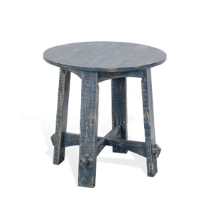 Ocean Blue End Table - Modern Side Table for Living Room, Bedroom & Office - Small Accent Table with Sturdy Wooden Legs - Perfect for Coffee, Books & Decor