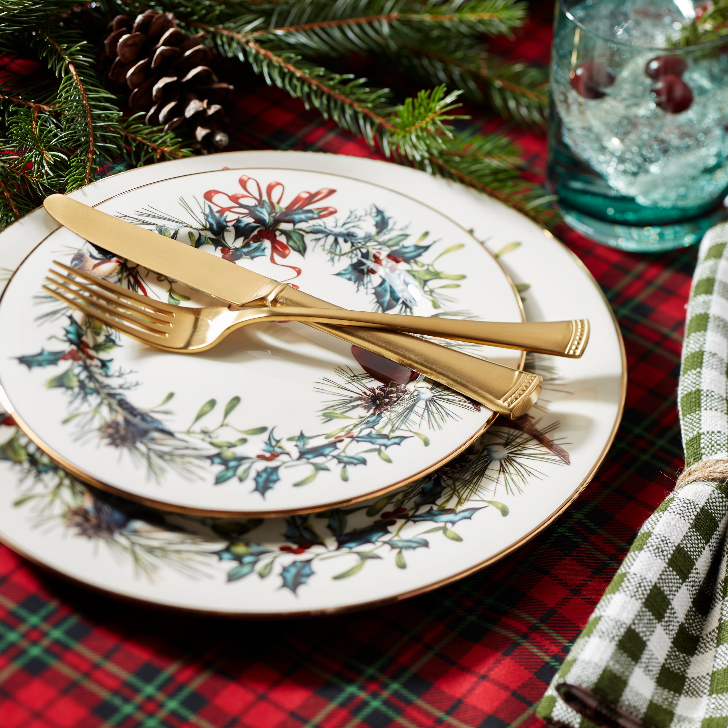 Portola Gold Satin 20-Piece Flatware Set - Elegant Stainless Steel Cutlery for Dining, Weddings & Special Occasions