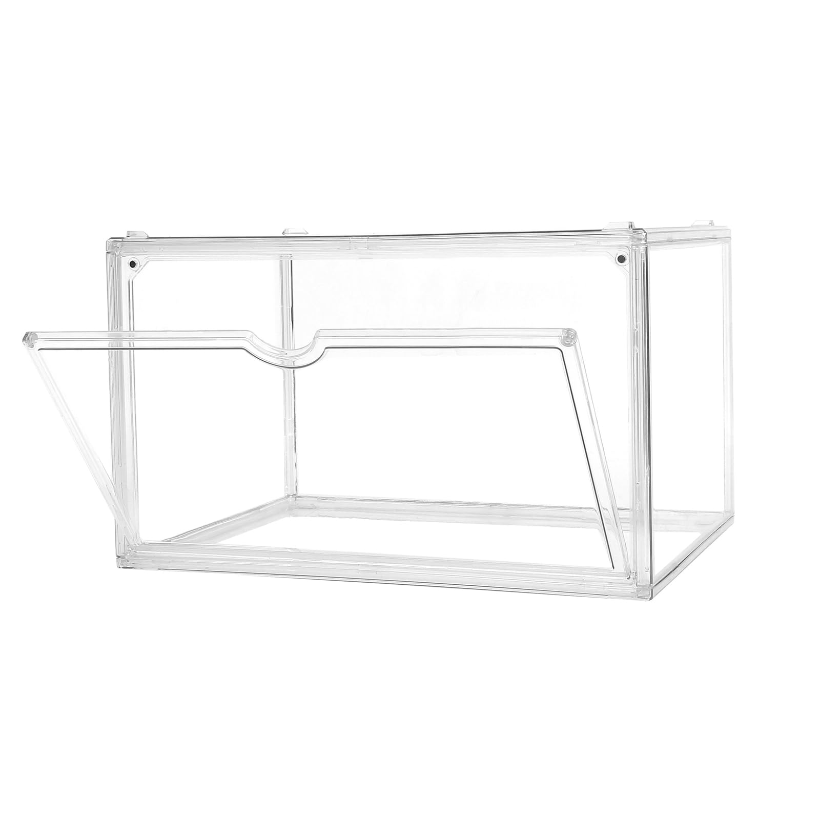 Clear Plastic Stackable Shoe Boxes - Transparent Acrylic Sneaker Display Case with Lid - Organize & Showcase Your Shoe Collection - Perfect for Sneakerheads, Retail Stores & Home Storage