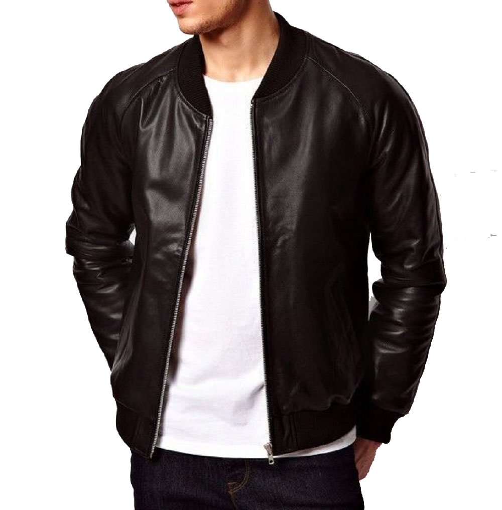Men's Slim Fit Genuine Cow Leather Motorcycle Jacket - KC454 | Designer Biker Coat for Riding & Casual Wear