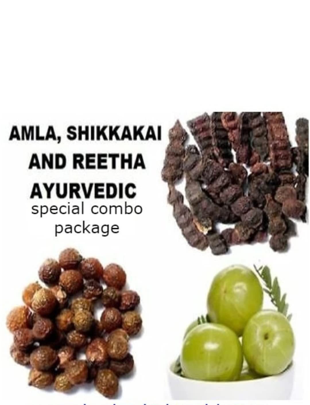 Organic Amla, Reetha & Shikakai Hair Powder - 100% Natural Herbal Hair Care Treatment for Growth, Shine & Scalp Health - 300g (Pack of 3) - Ideal for DIY Hair Masks, Ayurvedic Cleansing & Natural Shampoo Alternatives