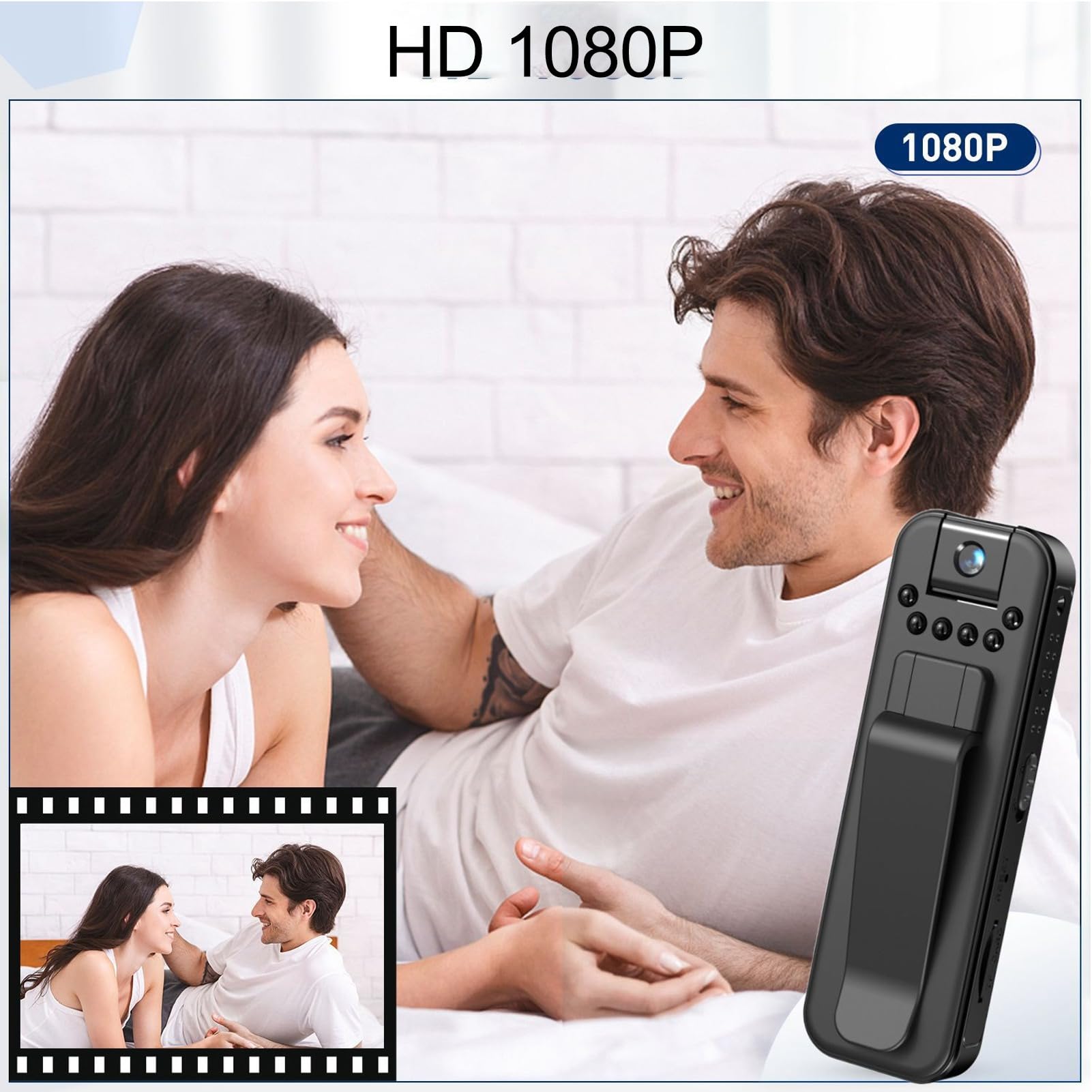 Vikye Mini Body Camera 1080P HD - Wide Angle Noise Reduction, Portable Clip-On Magnetic Camera with Loop Recording - Ideal for Security, Law Enforcement, and Outdoor Activities