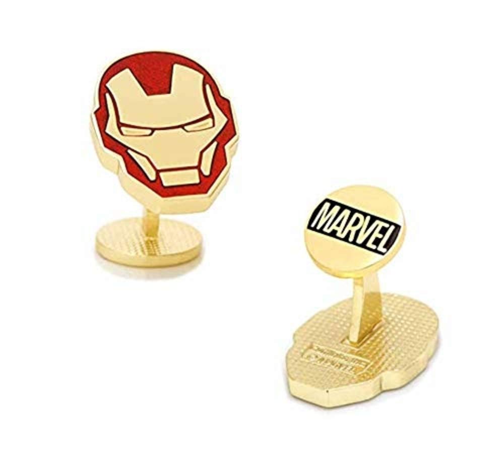 Official Marvel Iron Man Helmet Cufflinks - Licensed Collectible Gift for Men, Superhero Fans & Business Professionals - Perfect for Weddings, Formal Events & Comic Conventions
