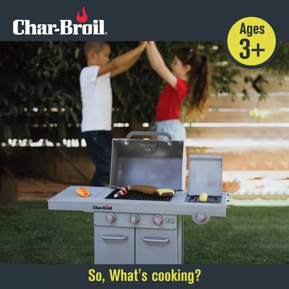 Char-Broil Kids BBQ Grill Tool Set - 5-Piece Stainless Steel Cooking Utensils for Outdoor Grilling, Perfect for Backyard BBQs, Picnics, and Camping Adventures