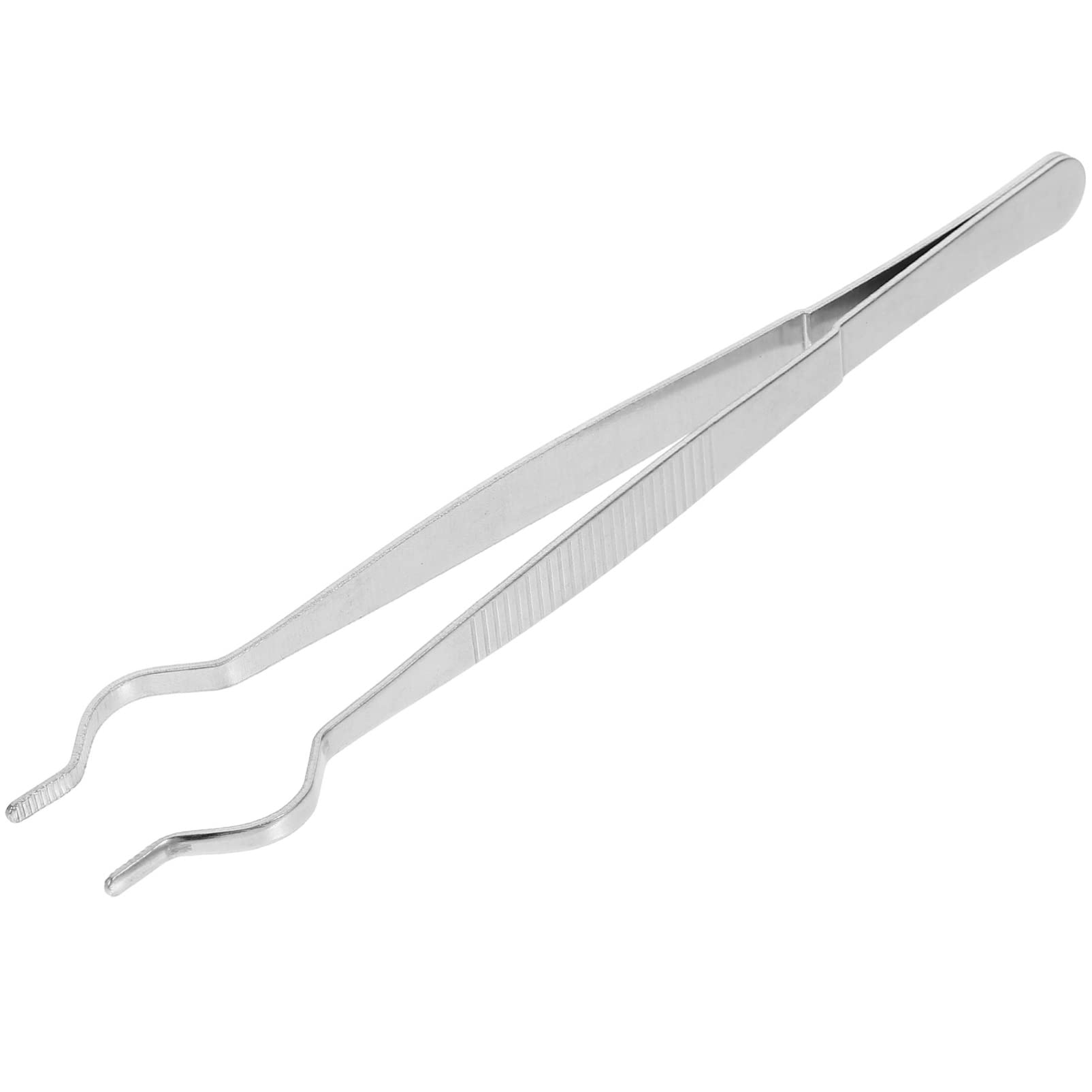 1pc Stainless Steel Test Tube Clamp for Lab Electronics - Flat Tip & Pointy Nose for Soldering, Glass Tube Handling - Ideal for Laboratory Equipment, Hair Extension Work & DIY Projects