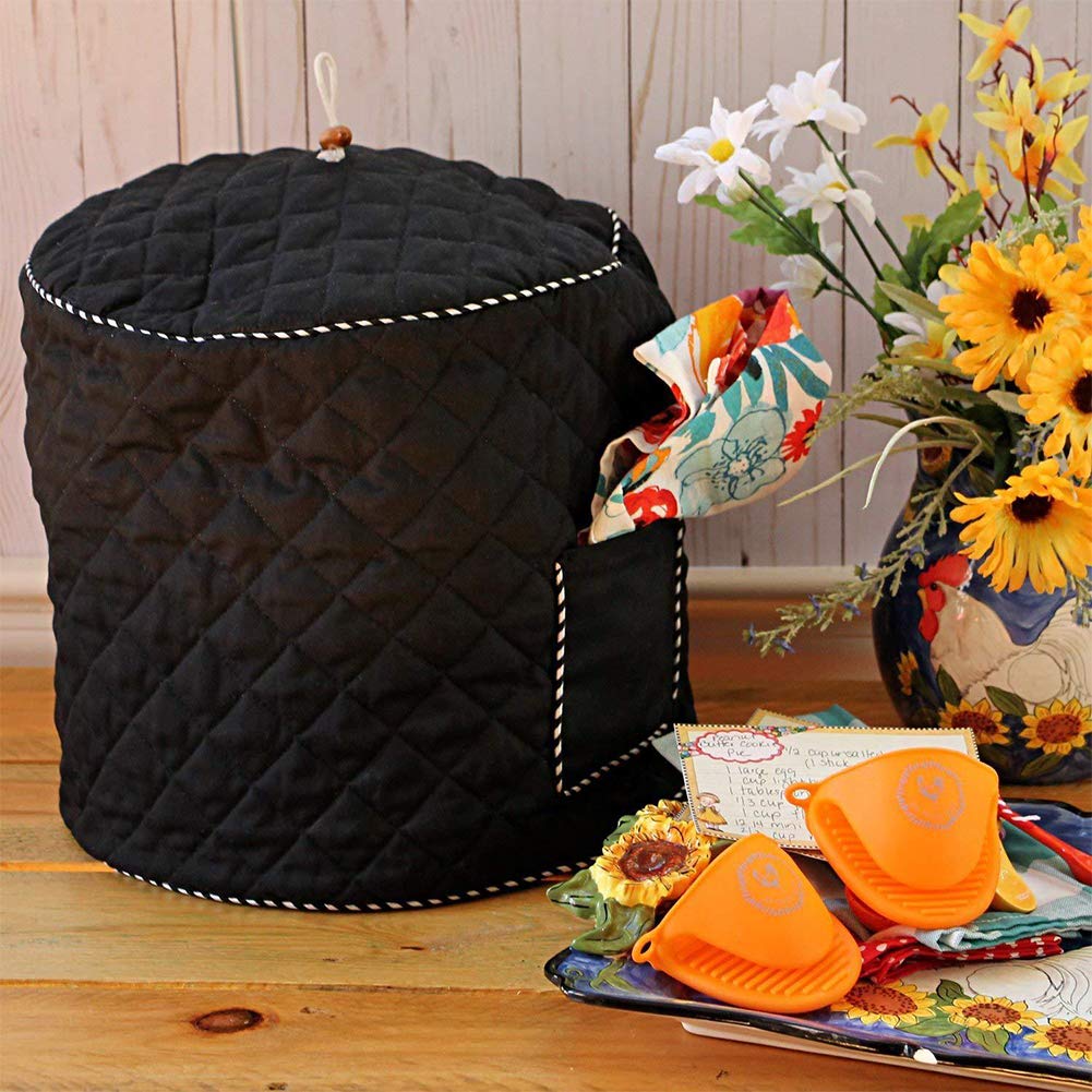 6Qt/8Qt Electric Pressure Cooker Cover with Front Pocket - Anti-Static Dust Protection for Instant Pot & Kitchen Appliances - Perfect for Storage & Countertop Organization